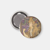 Job (1896) door Alphonse Mucha Magneet (Voorkant / Achterkant)