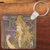 Job (1896) door Alphonse Mucha Sleutelhanger (Achterkant)