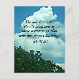 Job 37:16 Kent gij de wolken? Briefkaart