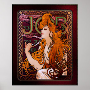 JOB door Alphonse Mucha Art Nouveau Artwork Poster
