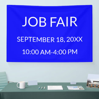 Job Fair Blauw Spandoek