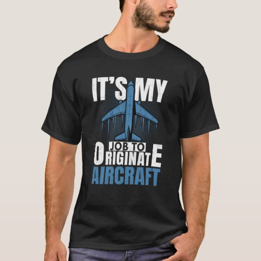 Job To Originate Aircraft Aerospace Engineer Graph T-shirt (Voorkant)