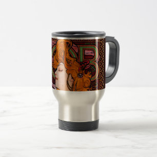 JOB van Alphonse Mucha Art Nouveau Artwork Reisbeker