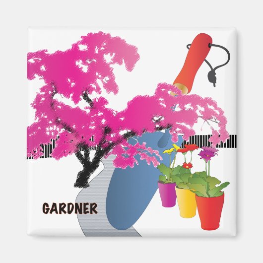 Jobs Gardner Magnet (Devant)