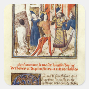 Jocasta, Koningin der Thebes Vierkante Sticker