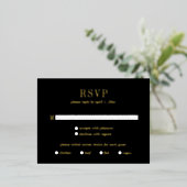 Jocelyn Black Mariage moderne carte RSVP (Debout devant)