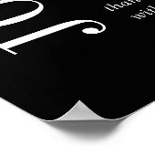 Jocelyn Black Modern Wedding Poster (Hoek)