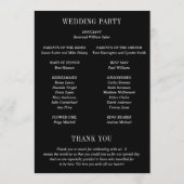 Jocelyn Black Moderne Trouwdag Programma (Achterkant)