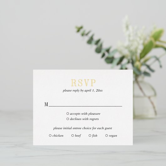 Jocelyn Modern Wedding Carte RSVP (Debout devant)