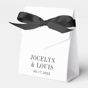 Jocelyn Zwart en Wit Modern Wedding Bedankdoosjes