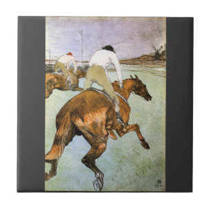 Jockey 2 van Toulouse-Lautrec Tegeltje