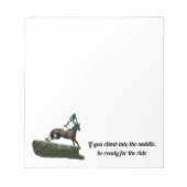 Jockey Cheval En Bloc-Notes Vert (Devant)