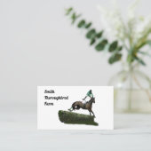 Jockey Cheval En Carte de visite Vert (Debout devant)