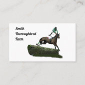 Jockey Cheval En Carte de visite Vert (Devant)