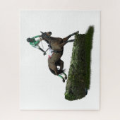 Jockey Cheval En Jigsaw Vert Puzzle (Vertical)
