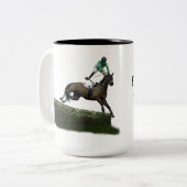 Jockey Cheval En Mug Café Vert (Devant gauche)