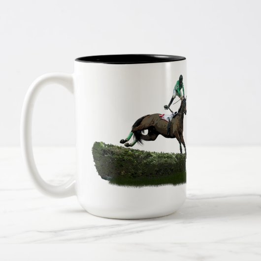 Jockey Cheval En Mug Café Vert (Gauche)