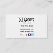 Jockey de disque de disc-jockey de hip hop - carte (Dos)