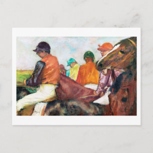 Jockey en paarden, Edgar Degas Briefkaart
