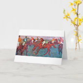 Jockey en paarden, Edgar Degas Kaart (Gele Bloem)