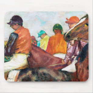 Jockey en paarden, Edgar Degas Muismat
