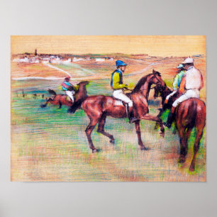 Jockey en Race Horse, Edgar Degas Poster