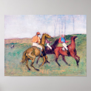 Jockey en Race Horse, Edgar Degas Poster