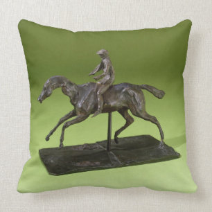 Jockey op een paard (brons) kussen