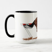 Jockey op het paard mok (Links)