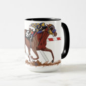 Jockey op het paard mok (Voorkant rechts)