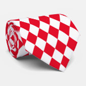 Jockey Silks Diamond Rood en Wit Stropdas (Opgerold)