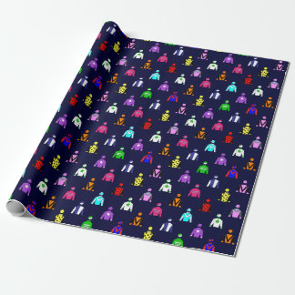 Jockey Silks Fun Horse Racing Cadeaupapier