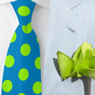 Jockey Silks Stippen Groene en Blauwe Derby Stropdas