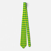 Jockey soie Diamond vert Jaune Cravate (Devant)