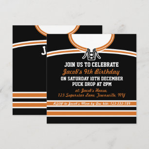 Jockey sur glace Jersey Invitations du parti à thè