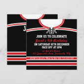 Jockey sur glace Jersey Invitations du parti à thè (Devant / Derrière)