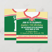 Jockey sur glace Jersey Invitations du parti à thè (Devant / Derrière)