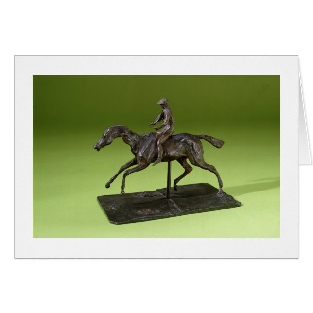 Jockey sur un cheval (bronze) (Devant horizontal)
