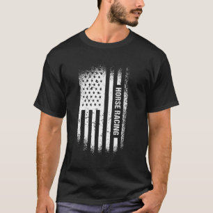 Jockey Us Vlag Paardenrennen T-shirt