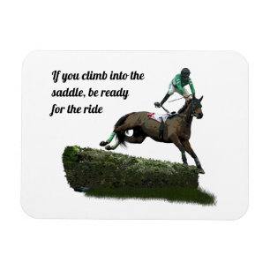 Jockey van Jumper Horse in Green Flexible Magnet Magneet