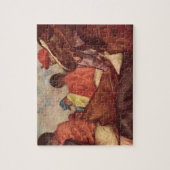 Jockeys door Edgar Degas, paardenracekunst Legpuzzel (Verticaal)
