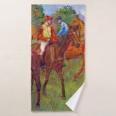 Jockeys en Race Horses, Edgar Degas Badhanddoek (Badhanddoek)