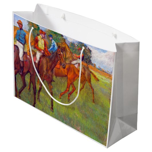 Jockeys en Race Horses, Edgar Degas Groot Cadeauzakje (Achterkant Gekanteld)