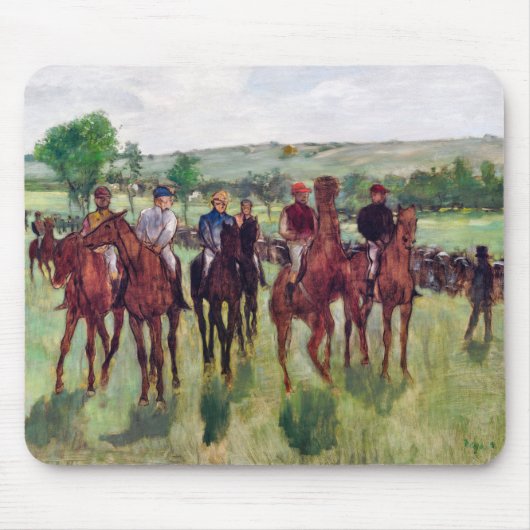 Jockeys en Race Horses, Edgar Degas Muismat (Voorkant)