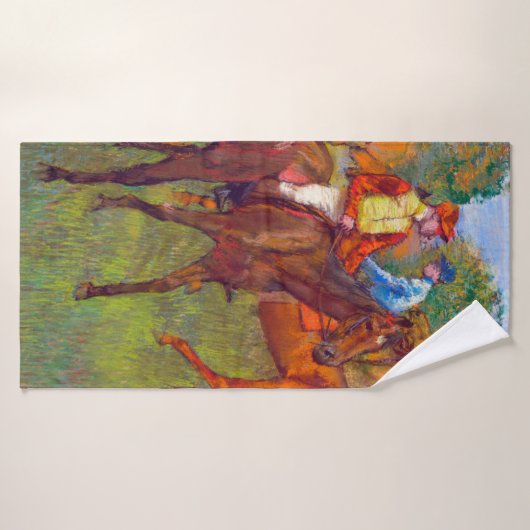 Jockeys et chevaux de course, Edgar Degas (Serviette de bain)