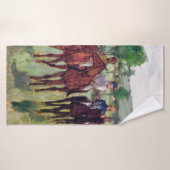 Jockeys et chevaux de course, Edgar Degas (Serviette de bain)