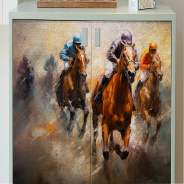 Jockeys in Horse Race Decoupage Tissue Paper Tissuepapier