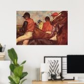 Jockeys van Edgar Degas, vintage paardenracekunst Poster (Thuiskantoor)