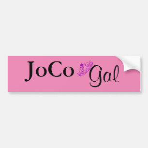 JoCo Gal op roze Bumpersticker