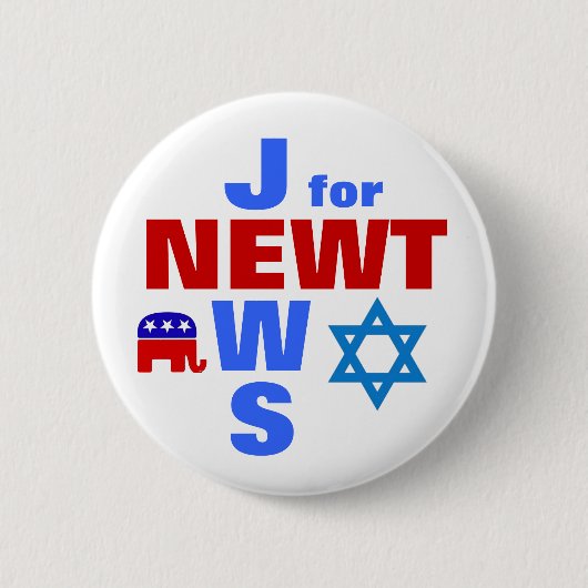 Joden voor Newt Ronde Button 5,7 Cm (Voorkant)